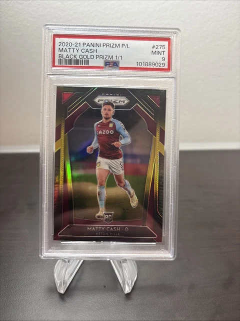 2020-21 Panini Prizm Premier League Matty Cash #275 Black Gold 1/1 Psa 9