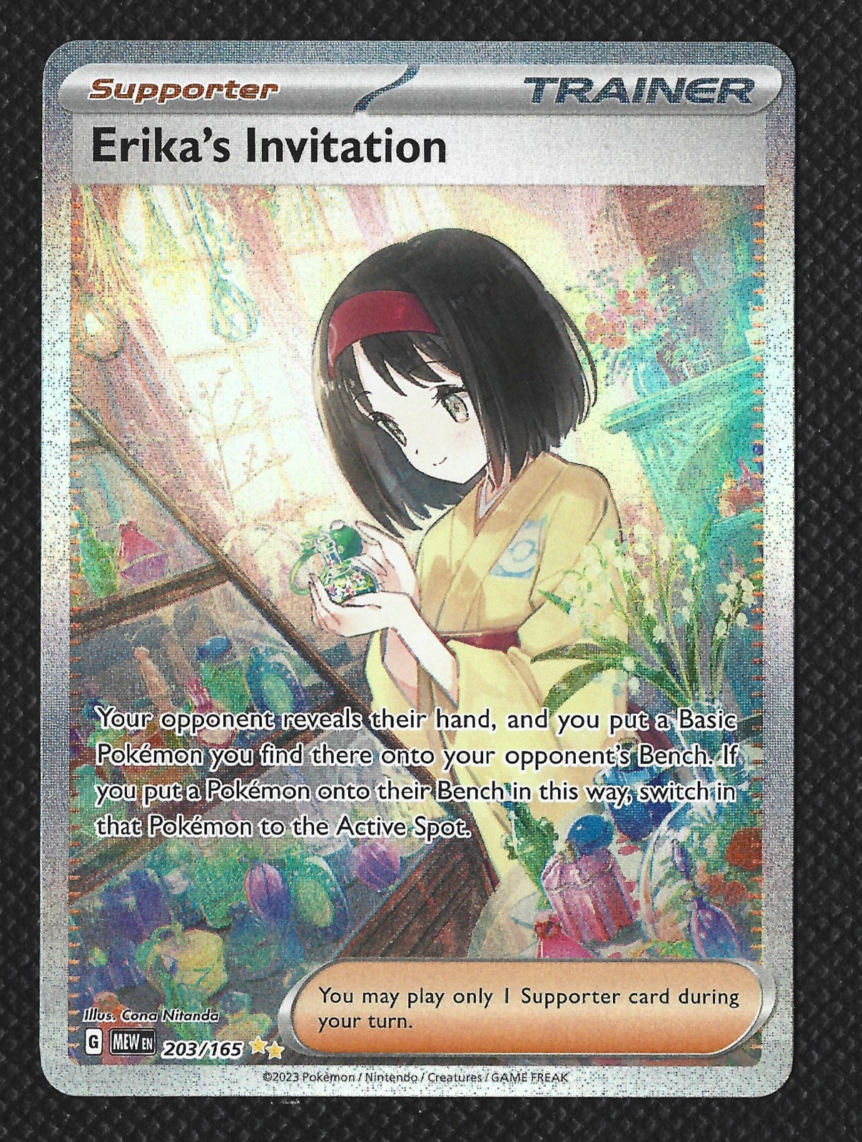 Pokemon TCG Erika's Invitation 203/165 SV: Scarlet & Violet 151 2023 NM