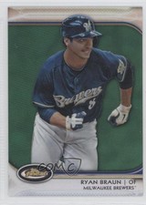 2012 Topps Finest Green Refractor 173/199 Ryan Braun #20 e6n