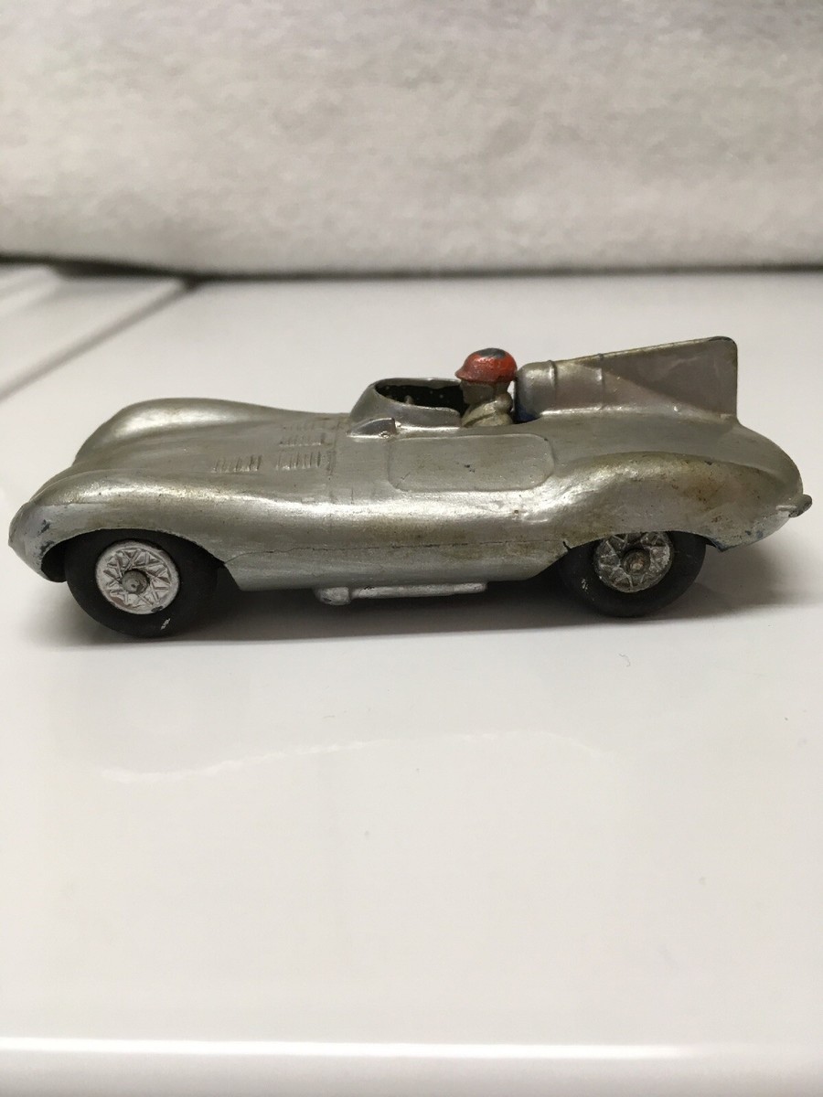 Crescent Toy Co. Jaguar D-Type Racing Car 3.5 Litre Sports Silver
