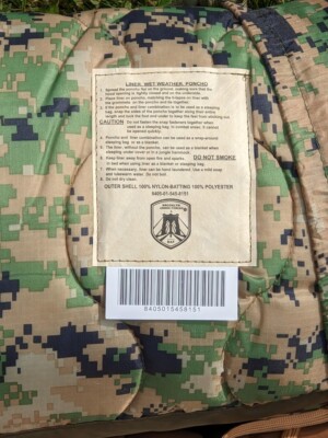 Poncho Woobie Armée - Doublure De Poncho Matelassée - Couverture Coyote Outdoor