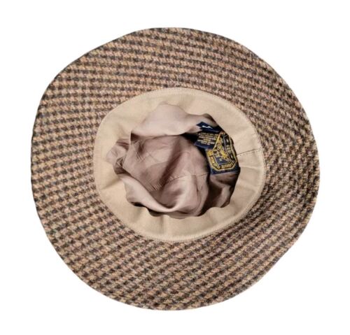 Polo Ralph Lauren RLFC Bucket Hat Men's S/M 100% Wool Glen Plaid Tweed Flannel - Picture 4 of 9