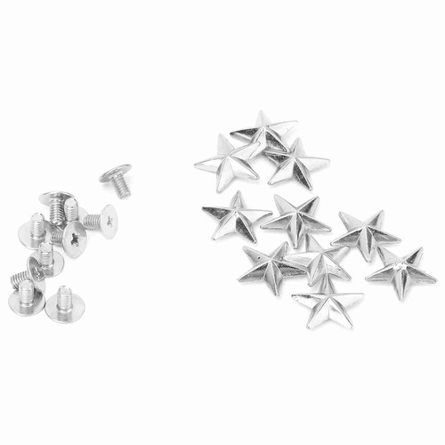 10X Metal Star Stud Rivet Spike Screw Leathercraft Bags Shoes Decor(14mm Silver) - Picture 15 of 22