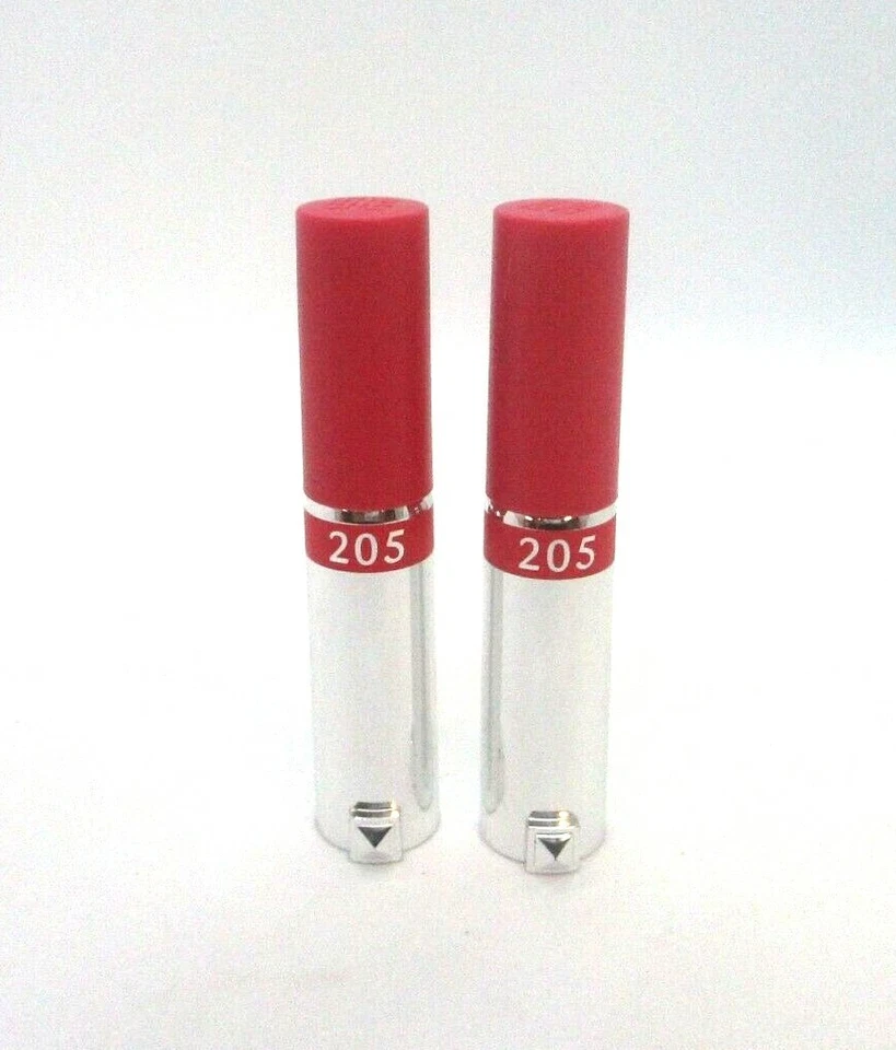 Lote de 2 Givenchy Le Rouge Liquide ~ 205 Corail Popeline ~ 3 ml x 2 Tamaño Completo Foto 2 de 3