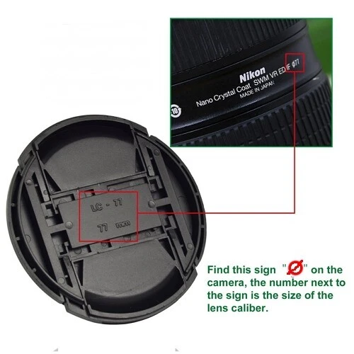 52mm Front Lens Cap Cover Snap-clips For Nikon Lenses with 52mm Filter Thread - Image 2 of 3