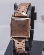 Needs Service - 1940s - Buren Grand-Prix Men's Square Roman Numeral 25mm Watch
