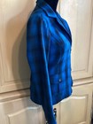 Sahalie Plaid Wool Jacket Blue Black Size XSM — photo 2