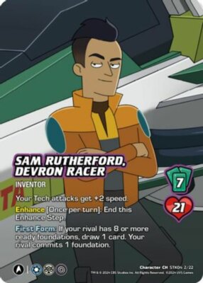 1X-Sam Rutherford, Devron Racer - STK04 2/22 - C - Holofoil-CH06:  Star Trek Low