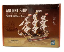 3D Wooden Puzzle Santa Maria Ancient Ship Sail Boat Craft BA502S Robotime Sealed