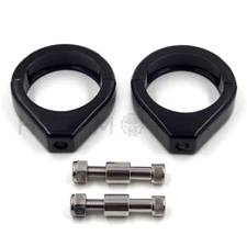 2x 49mm Turn Signal Indicator Light Relocation Fork Clamp For Harley-Davidson