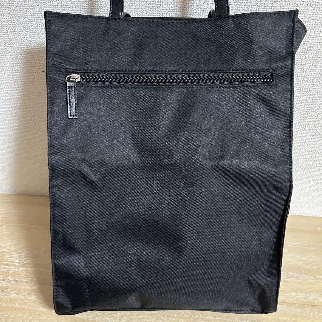 バッグ y's yohji yamamoto leather nylon totebag Yohji Yamamoto Y'S Leather Nylon Tote Bag A4 Size Black