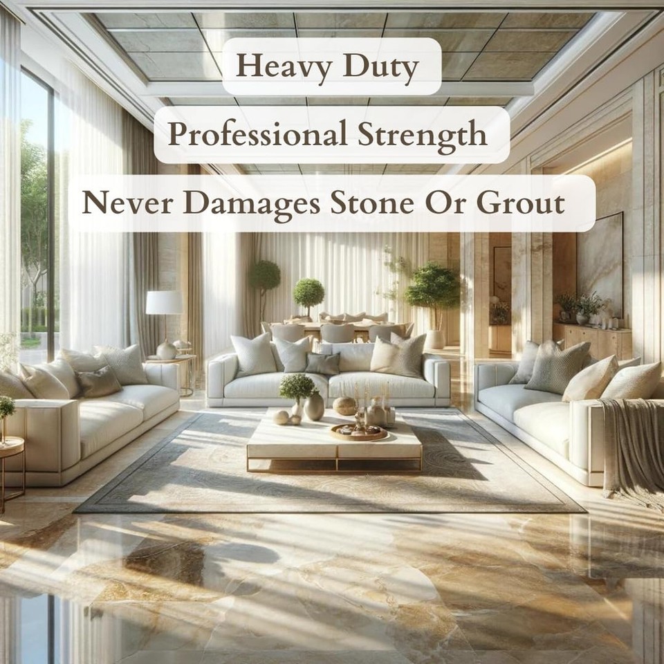 Natural Stone Grout Cleaner, Safe for Marble, Travertine, Limestone