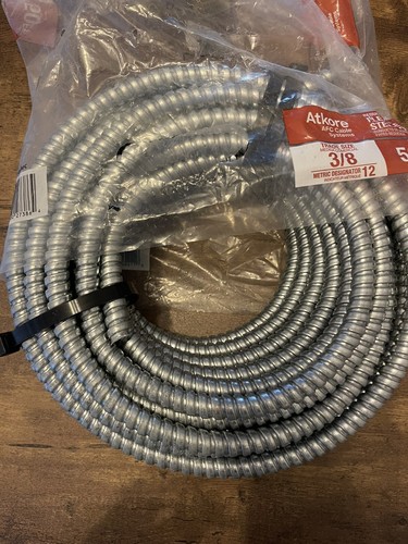 Atkore AFC Cable Systems 3/8 Reduced Wall Flexible Steel Conduit 50FT/pies - Picture 2 of 2