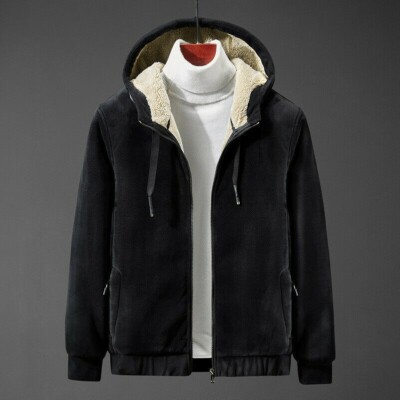 Herren Dick Kapuzenjacke Sweatshirt Fleecejacke Kapuzenpullover Warm Winter 8XL