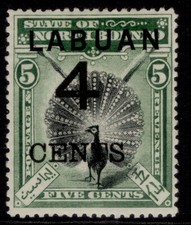 NORTH BORNEO - Labuan EDVII SG129, 4c on 5c, M MINT. Cat &pound;55.