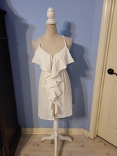 Alya Size Small Dress Womens White Sleeveless Spaghetti Strap 