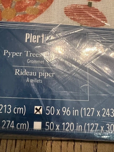Pier 1 Importaciones Pyper Trees Cortinas Ojal Juego De 4 50 x 96 NUEVO Foto 3 de 3