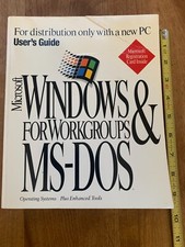 Microsoft Windows For Workgroups MS-DOS User's Guide - Book Only