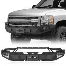 For 2007-2013 Chevy Silverado 1500 Front Bumper Assembly Wwinch Plate Lights