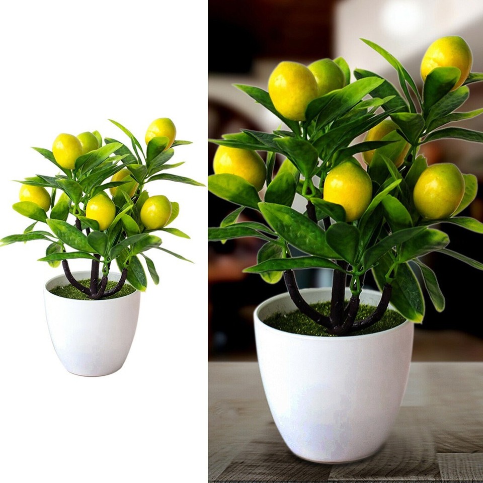 Realistic Artificial Potted Flowers Plants In Pot Outdoor Home Garden