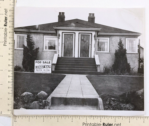 1960s Vancouver Kolumbia Brytyjska Duplex na sprzedaż CR Padget Realty Vintage zdjęcie - Zdjęcie 3 z 3