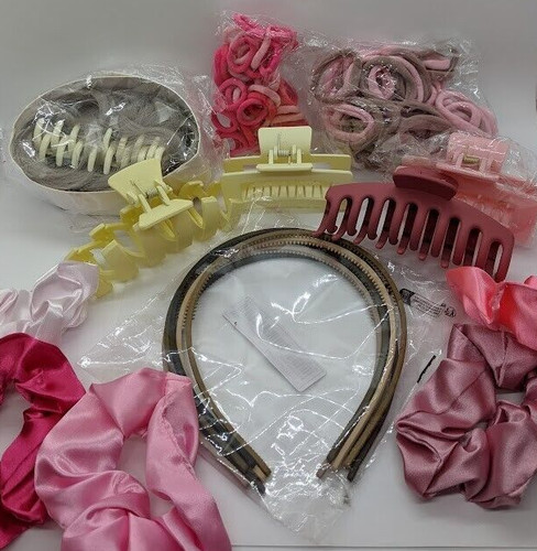 Hair Accessories Bundle - Scrunchie, Hair Ties, Hair Clips, Hair Clip With Hair