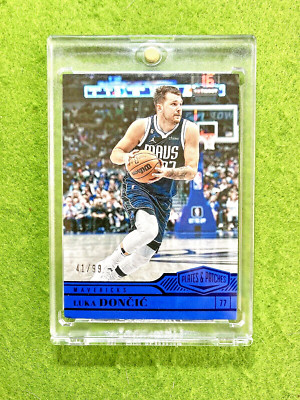 Luka Donic BLUE # /99 PLATES & PATCHES CARD MAVERICKS 2021 Panini  MAKE AN OFFER