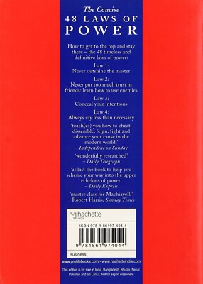 The Concise 48 Laws Of Power by Robert Greene Paperback , English