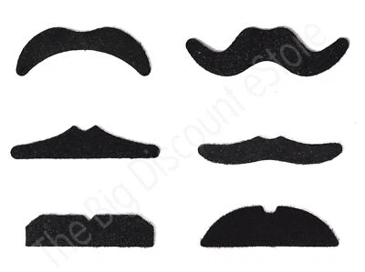 KOMONEE Novelty Fake Moustache Mustache Fancy Dress Outfit Party Self Adhesive Set Of 12
