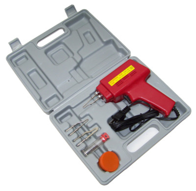 5 pc Soldering Iron Gun Welding Tools 120v Welder Solder with case  extra tips