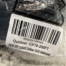Outdoor Cat 6 Ethernet Cable Waterproof Network Internet Direct Burial 200 FT