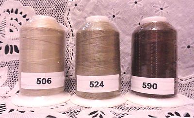 3 NEW brown colors GUTERMANN miniking 100% polyester thread 1094 yd Spools 