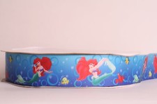 LITTLE MERMAID BLUE 1.5" Grosgrain Ribbon 1, 5, 10 Yard SHIP FROM USA