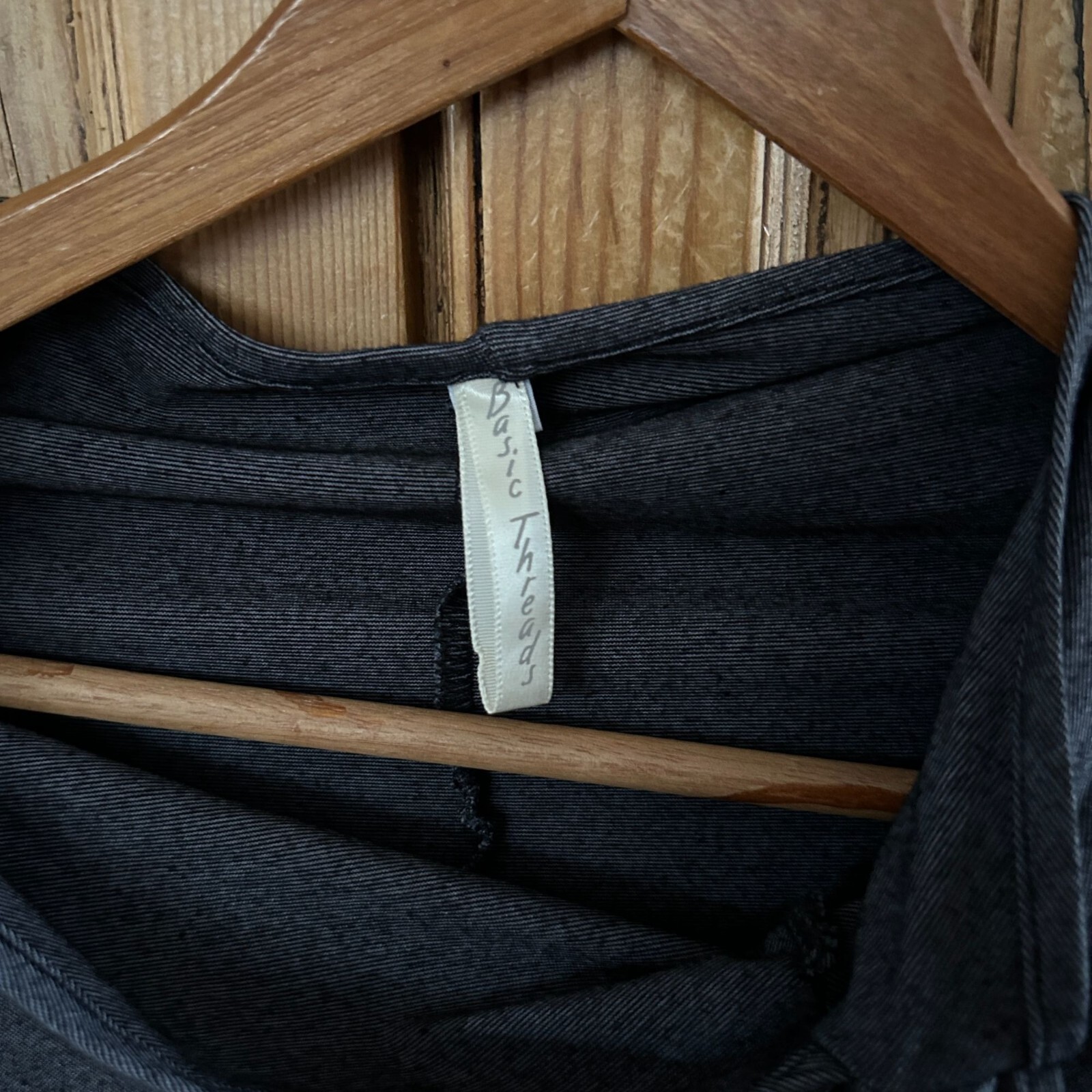 Basic Threads XS Long Sleeve Blouse Charcoal Gray… - image 4