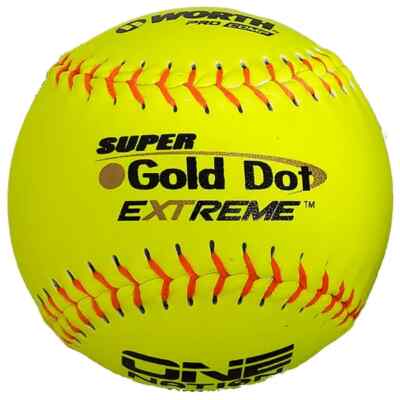 Worth Super Gold Dot Extreme 44/375 One Nation 12'' Slowpitch Softballs - ON12CY