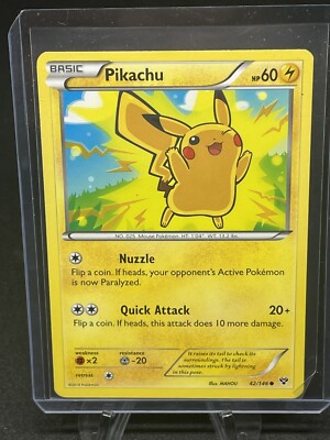 Pikachu -- XY Base Set 42/146 Pokemon Card - Non-Holo - NM | eBay