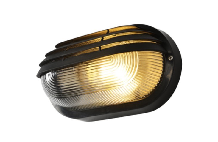 (W10.1) 25142-BLK - Puck Oval Eyelid Bulkhead - Black