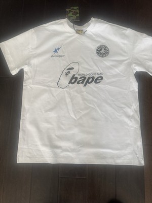 A Bathing Ape Busy Works White Graphic Print Logo T-Shirt XL