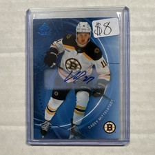 Upper Deck SP Game Used Blue Autograph #186 Casey Mittelstadt Bruins NHL 2025-26