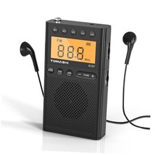 Portable Radio, Small Radio with Loud Speaker, Headphone Jack, LCD Screen,