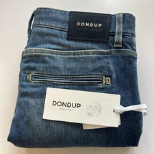 New! DONDUP Ultra Modern Designer Blue Denim Luxury Selvedge Jean Size 33 x 31