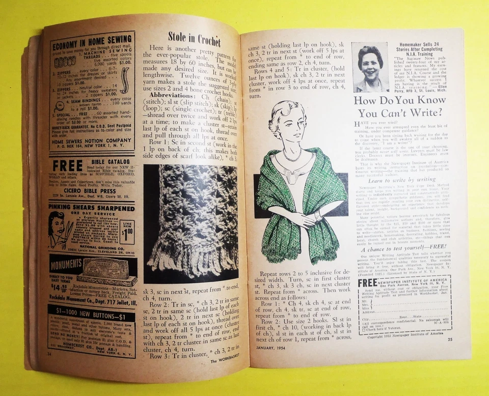 The Workbasket Magazine Pamphlet August 1948 Home And Needlecraft - Image 3 of 3