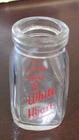 Vintage Miniature White House Dairy Glass Individual Coffee Creamer Bottle 2.25"