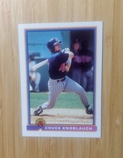 1991 Bowman Chuck Knoblauch #330 RC Rookie Card Minnesota Twins. rookie card picture