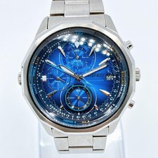 Seiko WIRED Chronograph VK67-K090 Blue Dial Watch, Used, From Japan