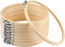 10 St&uuml;ck Bambus Stickrahmen, 20 Cm Bambus Kreis Kreuzstich Hoop Ringe