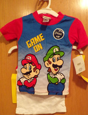 Super Mario Bros. Game On 3 Pc. Pajama Set Boy's Size 4 NEW w/tags