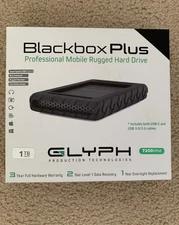 Glyph Technologies 1TB Blackbox Plus USB 3.0 External Hard Drive, Brand New 