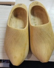 Pair Of Dutch Hand carved Wooden Child's Clogs K207/PR