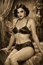 Dame Frau Model Vintage Decke Foto Zimmer Akt 1920 Kunstdruck Kunst Fotografie